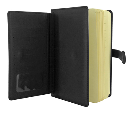 Faux Black Leather Notebook