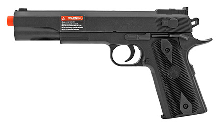 ASP 1911 Extended Spring Powered Airsoft Pistol - Black