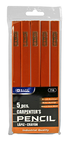 5 pk - Carpenter's Pencils - Bazic