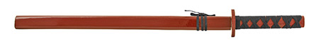 40.25" Traditional Wooden Practitioners Practice Samurai Katana Sword for Cosplay with Sheath - Red