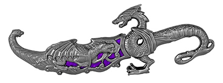 9.25" Dragon Dagger - Purple