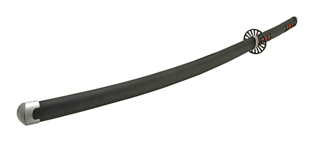 38" Black and Red Stainless Steel Un-Sharpened Practice Samurai Katana Sword - Demon Slayer Anime Series