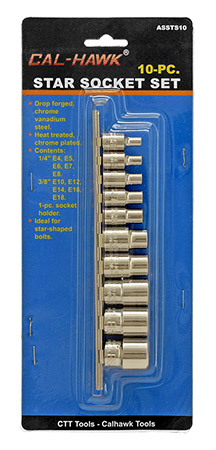 10-pc. Female Star Socket Set