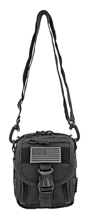 The Tactical Over the Shoulder Everyday Carry Attachment Bag - Black
