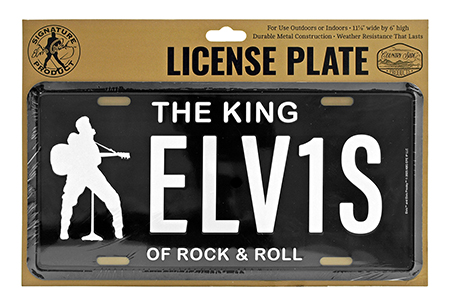 Elvis Presley The King of Rock and Roll Metal License Plate