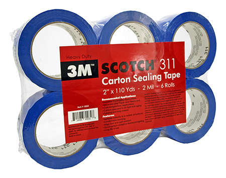 3M Scotch 311 Carton Sealing Tape - Blue