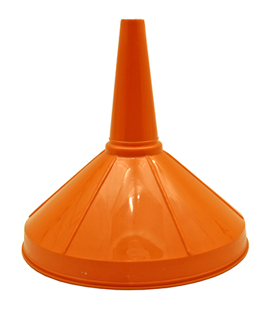 8" Orange General Purpose Wide Mouth Plastic Funnel - IIT
