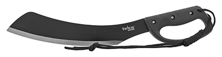 20.25" Tactical Master Bush Full Tang Machete with Reaper Curved Blade - Black