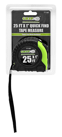 25' x 1" Quick Find Tape Measure - Grip