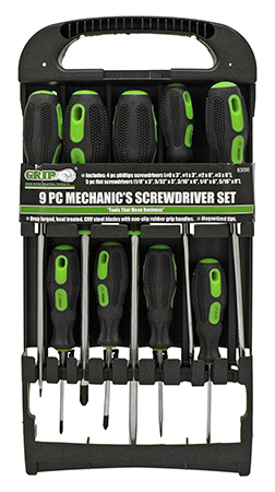 9 - pc. Mechanic's Screwdriver Set - Grip