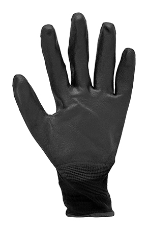 1 - Pair of Black Nylon PU Coated Gloves LG - Grip