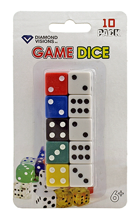 10 - Pack of Multicolor Table Top Game Dice