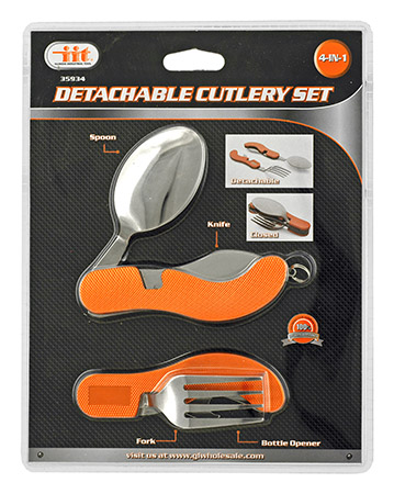 Sanitary Travel Foldable Detachable Cutlery and Utensil Set for Safely Dining Out