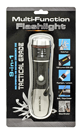 Multi-Function Tactical Grade COB LED Flashlight with Multi-Tool