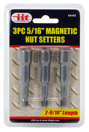 3-pc. 5/16" Magnetic Nut Setters
