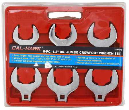 6-pc. 1/2" Drive Jumbo Crowfoot Wrench Set