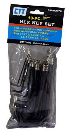 10-pc. Hex Key Set - Metric