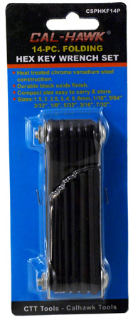 14-pc. Fold Hex Key Wrench Set - Metric & SAE