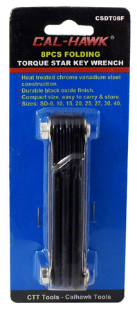 8-pc. Folding Torx Hex Key Wrench