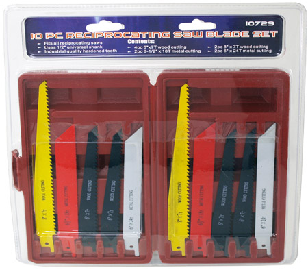 10-pc. Reciprocating Saw Blade Set