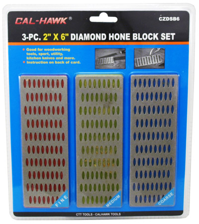3-pc. 2" x 6" Diamond Hone Block Set