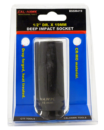 1/2" Drive x 19mm Deep Impact Socket