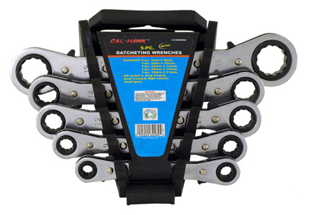5-pc. Ratcheting Wrenches - Metric