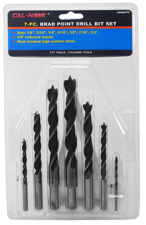 7-pc. Brad Point Drill Bit Set