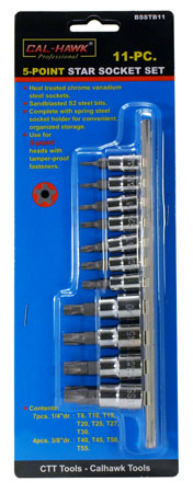 11-pc. 5-Point Torx Socket Set