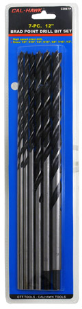 7-pc. 12" Brad Point Drill Bit Set