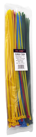 100-pc. 14" Colored Zip Cable Ties