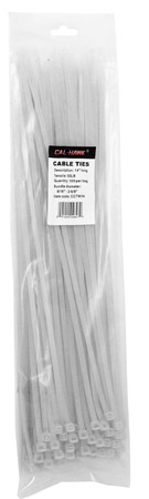 100-pc. 14" White Zip Cable Ties