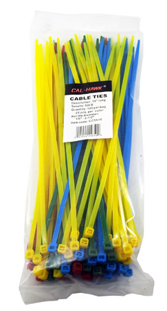 100-pc. 10" Colored Zip Cable Ties