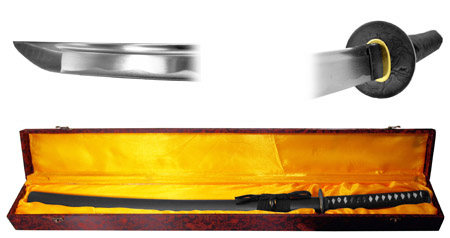 40" Hand Honed Samurai Sword - Black