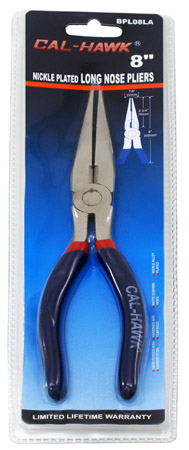 8" Nickel Plated Long Nose Pliers