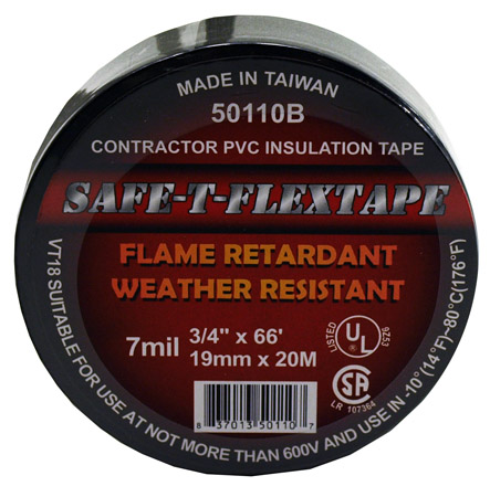 66' x 3/4" Black Electrical Tape