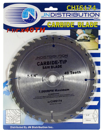 7-1/4" Carbide Circular Saw Blade