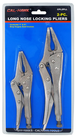 2-pc. Long Nose Locking Pliers Set
