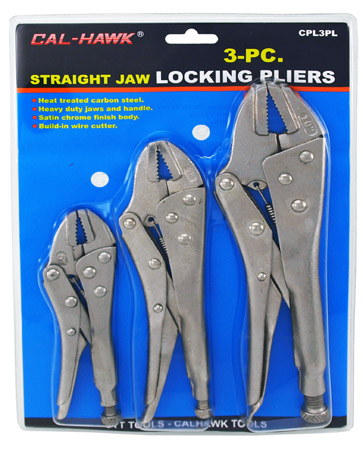 3-pc. Straight Jaw Locking Pliers