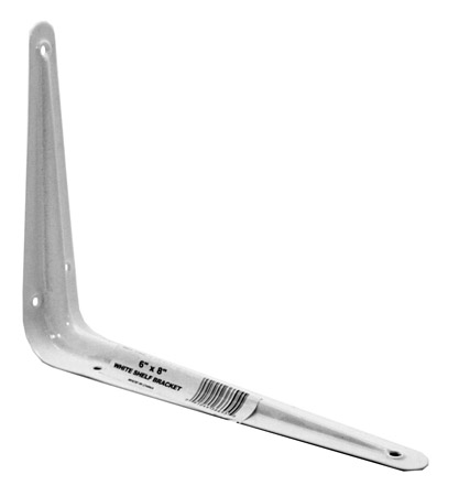 6" x 8" Shelf Bracket - White