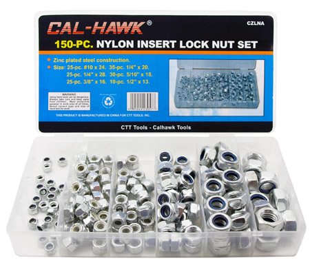150-pc. Nylon Insert Lock Nut Set