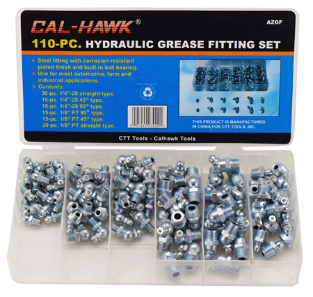 110-pc. Hydraulic Grease Fitting Set