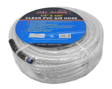 1/4" x 100' Clear PVC Air Hose