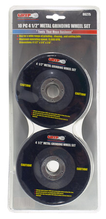 10-pc. 4-1/2" Metal Grinding Wheel Set