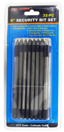 32-pc. 6" Security Bit Set