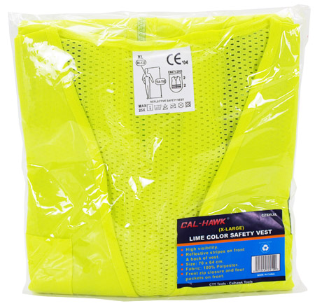 Lime Color Safety Vest - X-Large