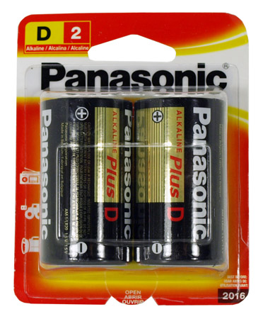 2-pc. D Panasonic Alkaline Battery