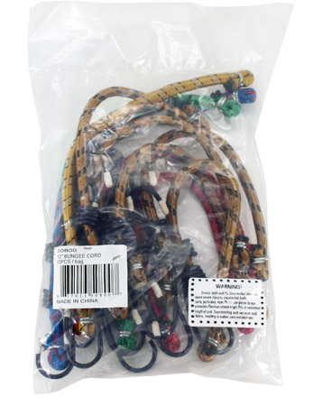 10-pc. 12" Light Duty Bungee Cord