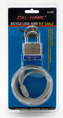 Bicycle Lock 40mm With 5' Cable