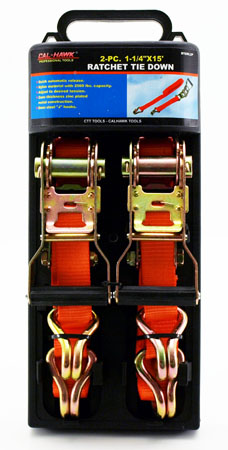 2-pc. 15' x 1-1/4" Ratchet Tie Down